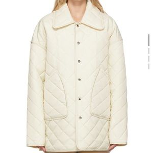 Off white quilted jacket size L